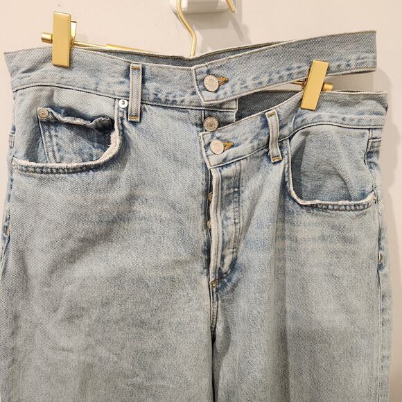 Agolde broken waistband High-rise blue jeans size 29 - Picture 4 of 10
